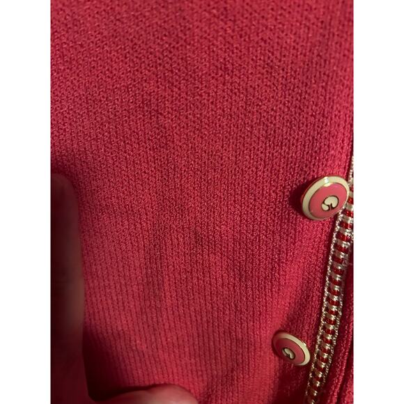 St. John Pink Cardigan Sweater - Picture 4 of 5